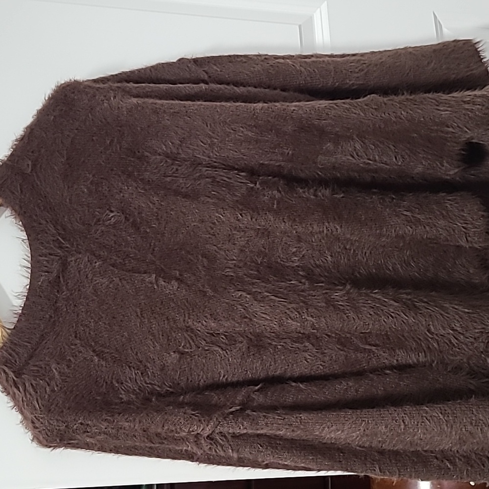 Free People Harrison Bunny Crew Sweater in Brown size M